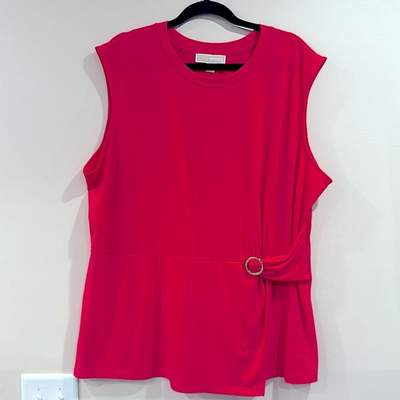 🔥NWOT Michael Kors Vibrant Red Muscle Tee🔥 - Picture 1 of 7